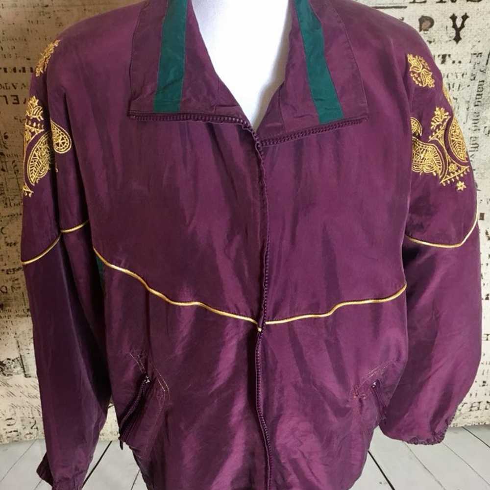 Vtg Rhoda Lynne 80’s Throwback Silk - image 7