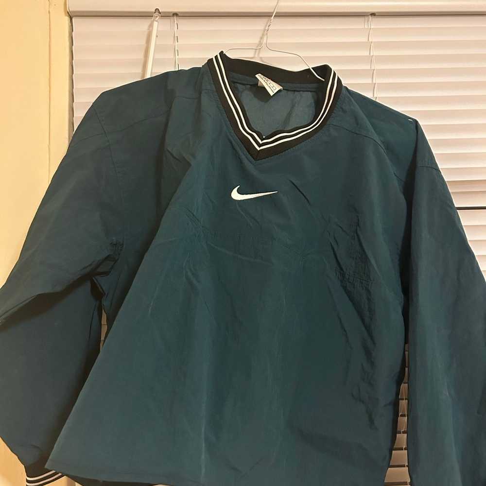 Forest Green Vintage Cropped Nike Windbreaker - image 1