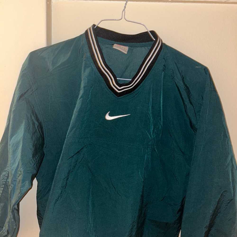 Forest Green Vintage Cropped Nike Windbreaker - image 2