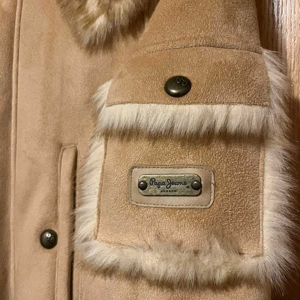 Vintage Shearling Pepe Jeans UK Coat - image 7