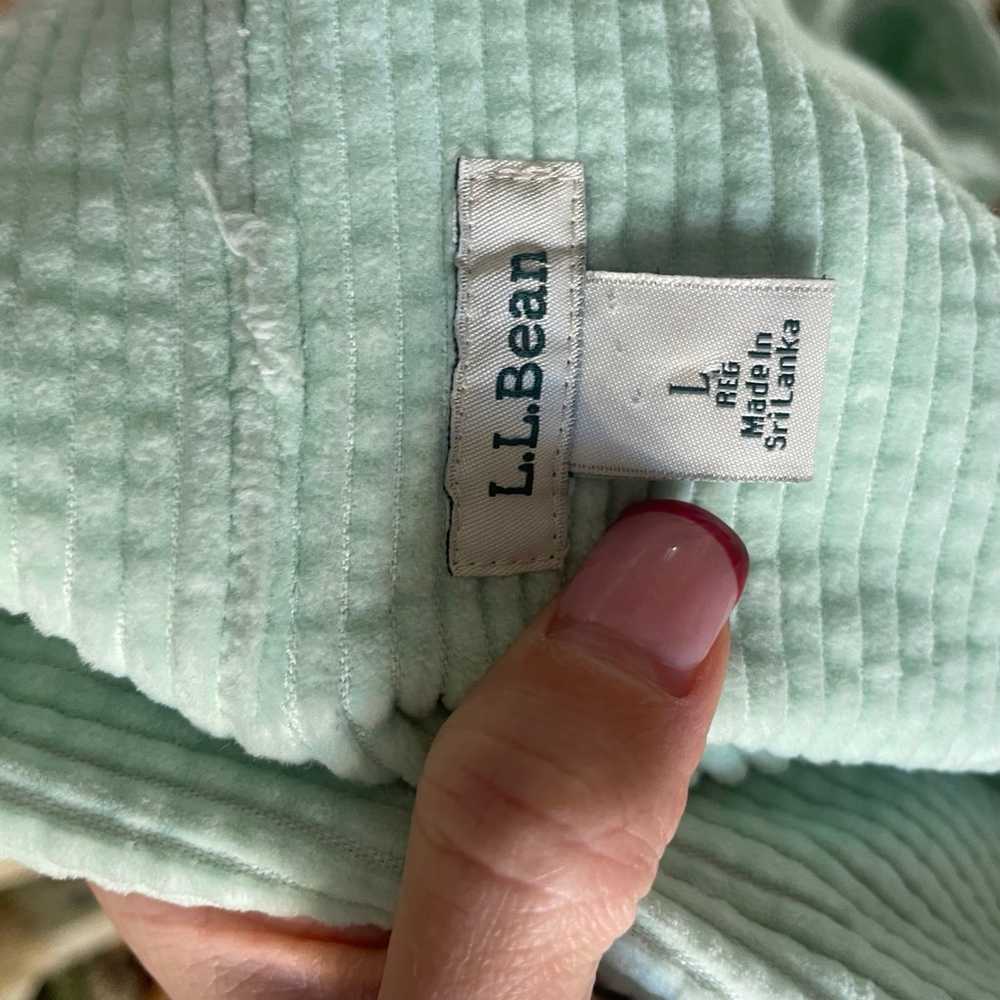 Vintage L.L. Bean mint green corduroy shacket jac… - image 10