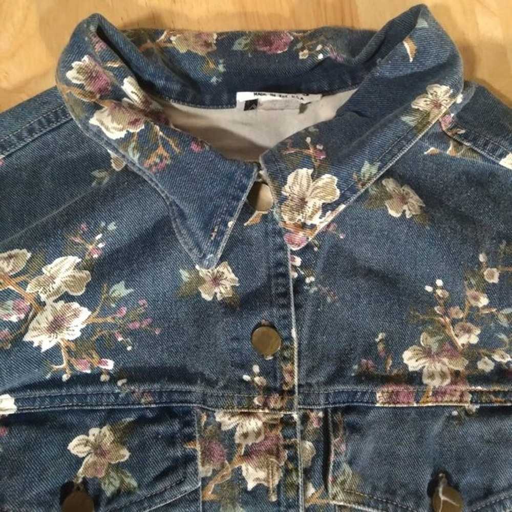 Vintage Venice Blues Floral Blossoms Denim Jean V… - image 3