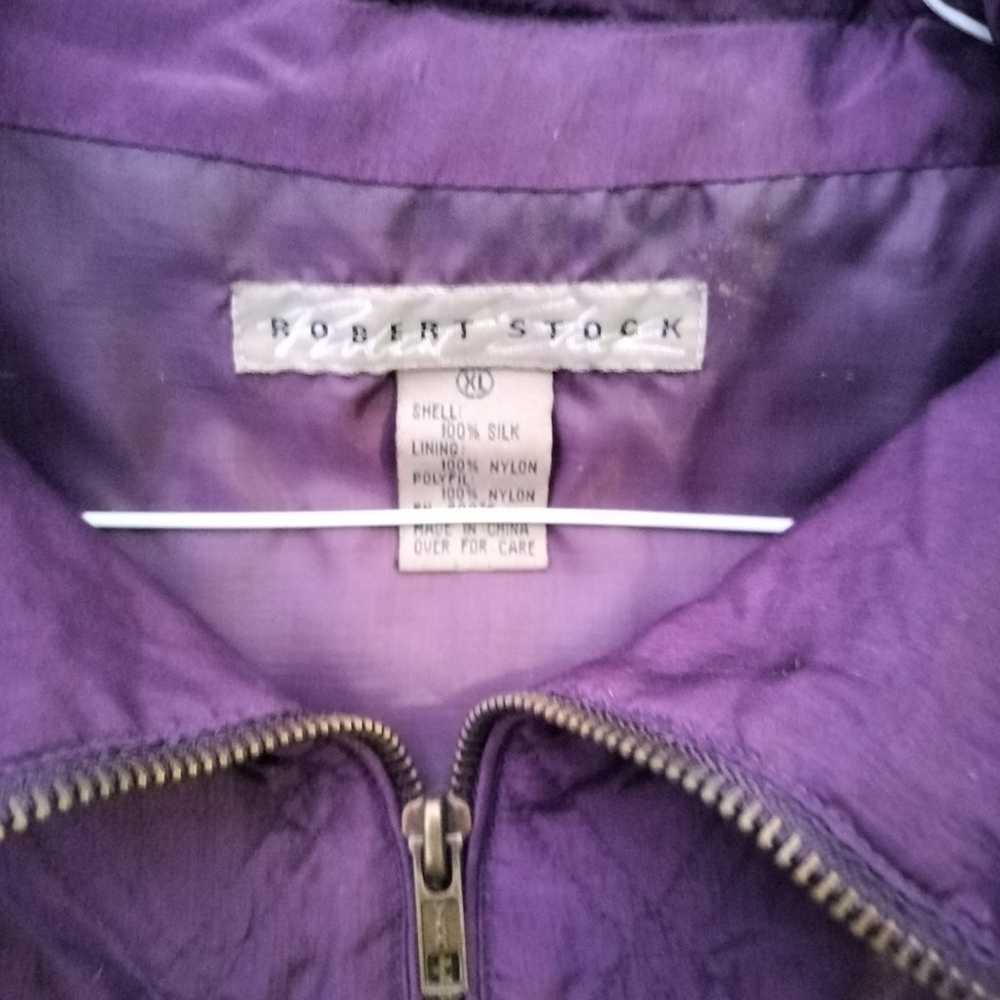 Vintage 80s Purple Windbreaker Women's Jacket - image 3