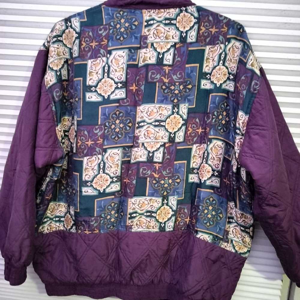 Vintage 80s Purple Windbreaker Women's Jacket - image 4