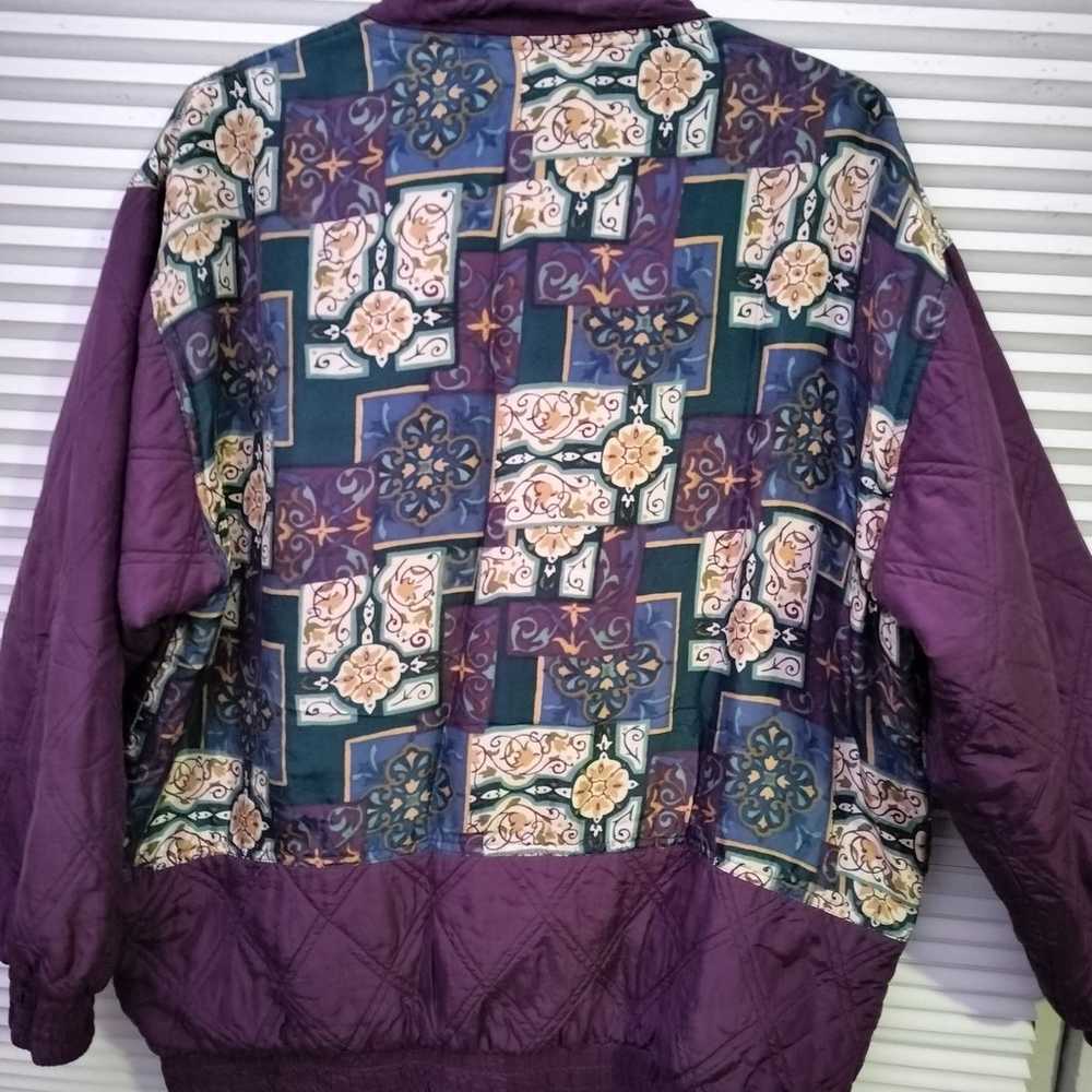 Vintage 80s Purple Windbreaker Women's Jacket - image 5