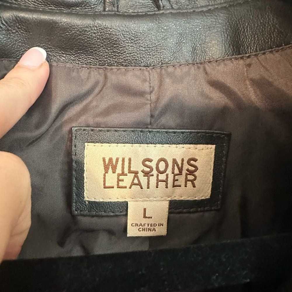 Wilson's leather genuine leather black long sleev… - image 3