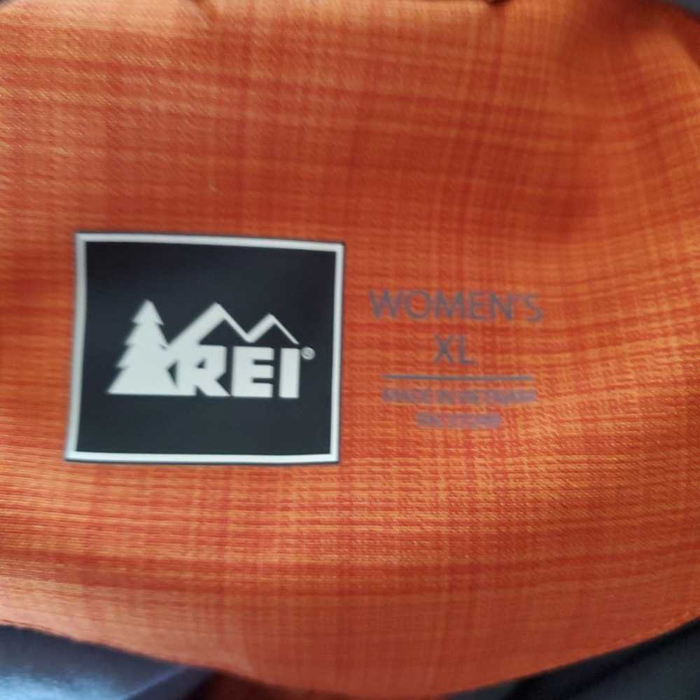 REI E1 Elements Rustic Orange Plaid Lined Outdoor… - image 5