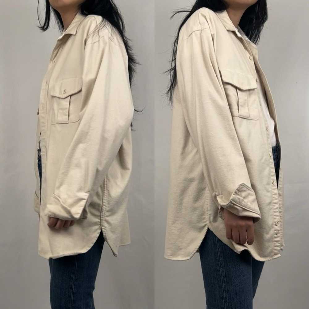 Vintage Eddie Bauer Cream Heavy Shirt Shacket - image 3