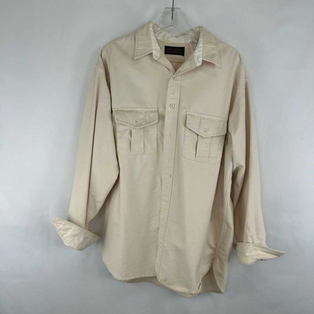 Vintage Eddie Bauer Cream Heavy Shirt Shacket - image 5