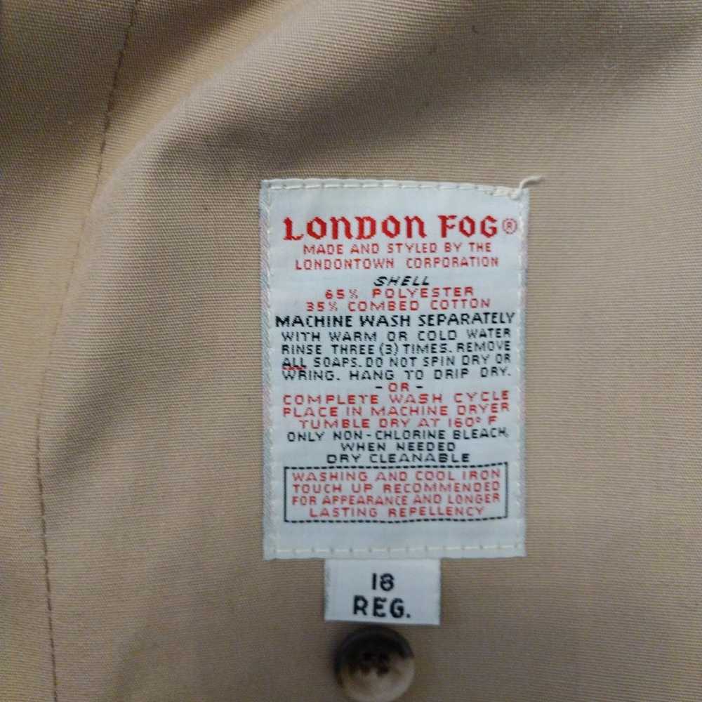 London Fog Maincoat Trenchcoat 90s Vintage 18R - image 4