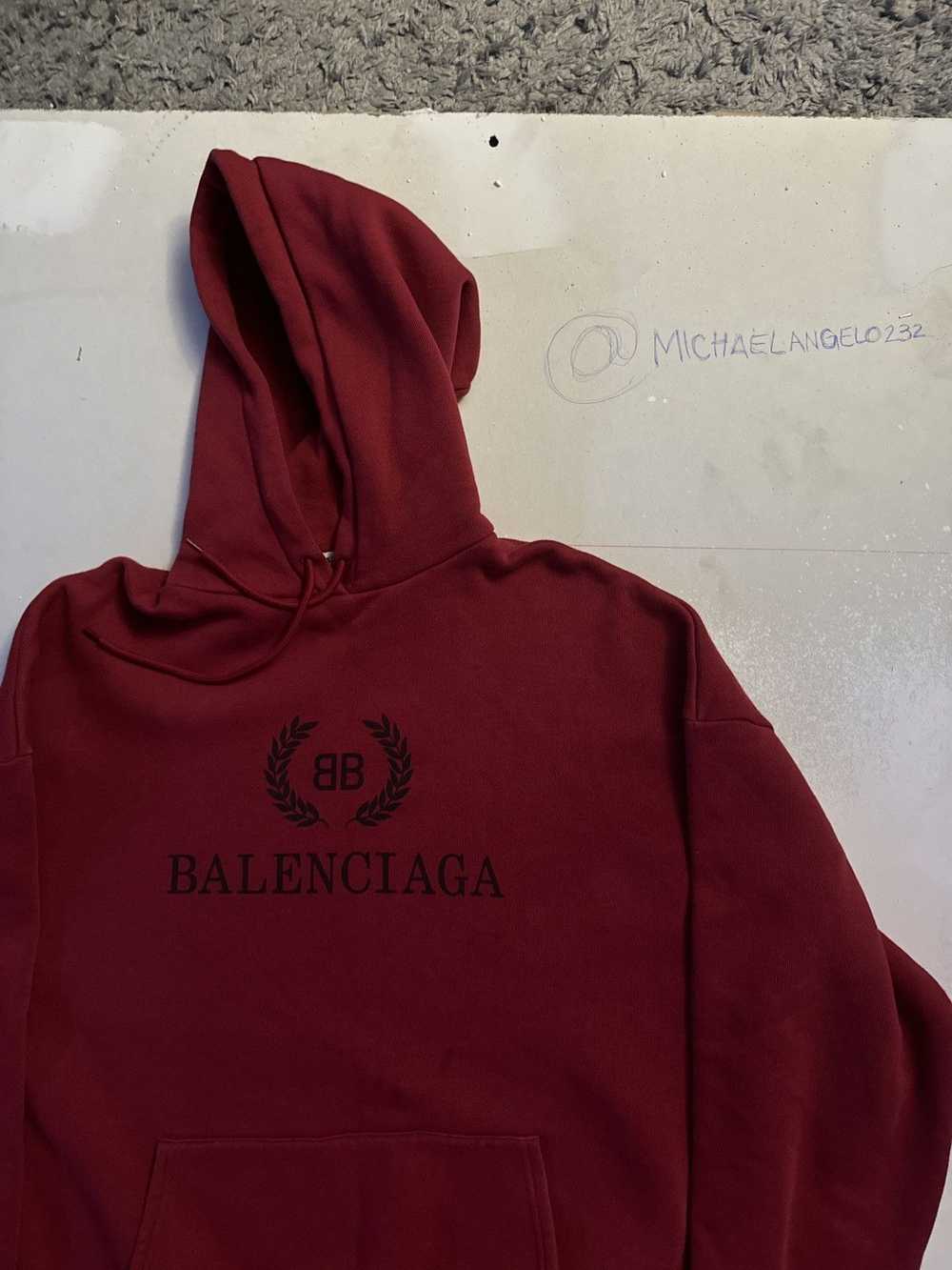 Balenciaga Balenciaga Red Crest Hoodie - image 3