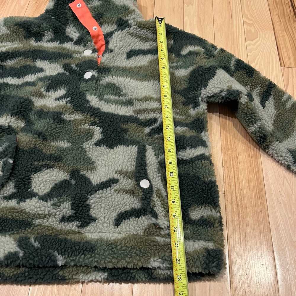 J Crew Vintage Fleece Green Camo Pullover - women… - image 9