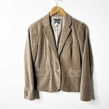 J Crew Olive Green Taupe Tan Velvet Schoolboy Bla… - image 1