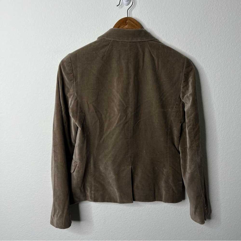 J Crew Olive Green Taupe Tan Velvet Schoolboy Bla… - image 5