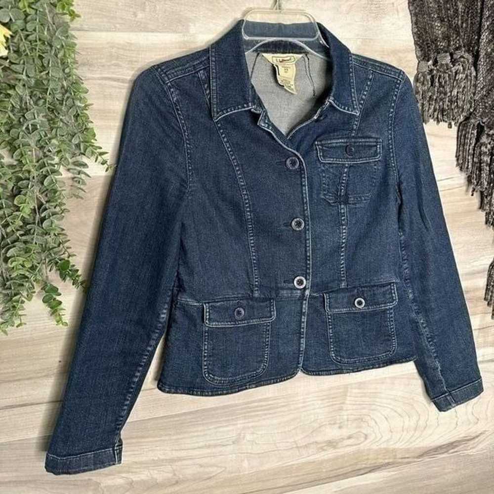 Vintage LL Bean Womens Denim Long SLeeve Jacket XS - image 2