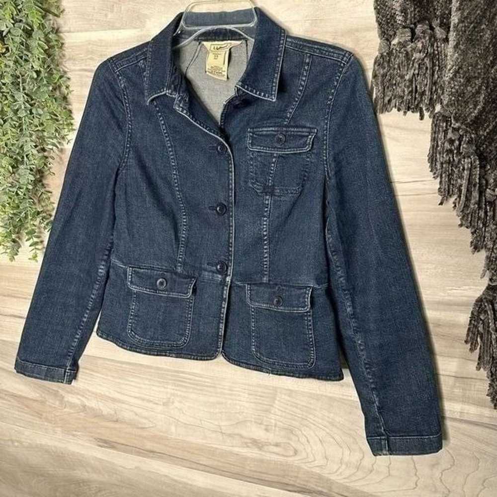 Vintage LL Bean Womens Denim Long SLeeve Jacket XS - image 3