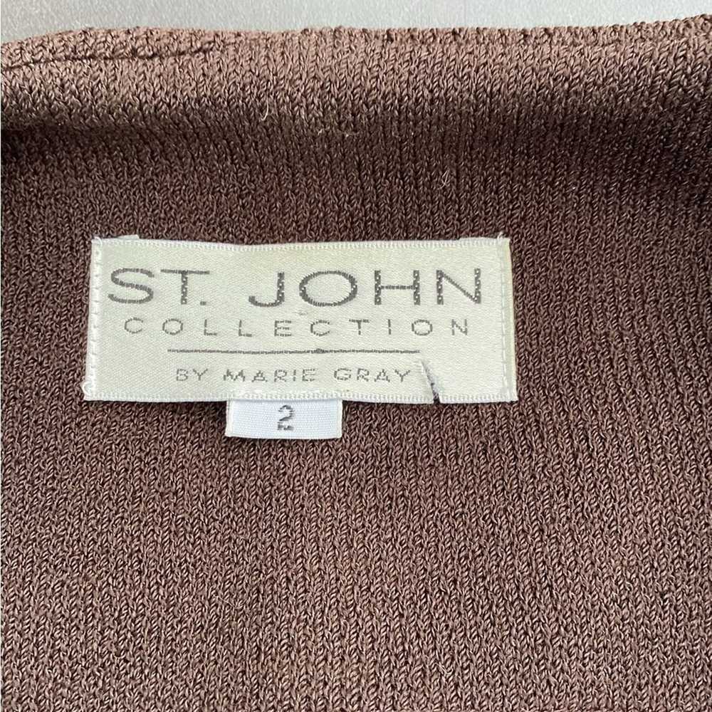 ~St. John Collection 2 long brown cardigan gold b… - image 4