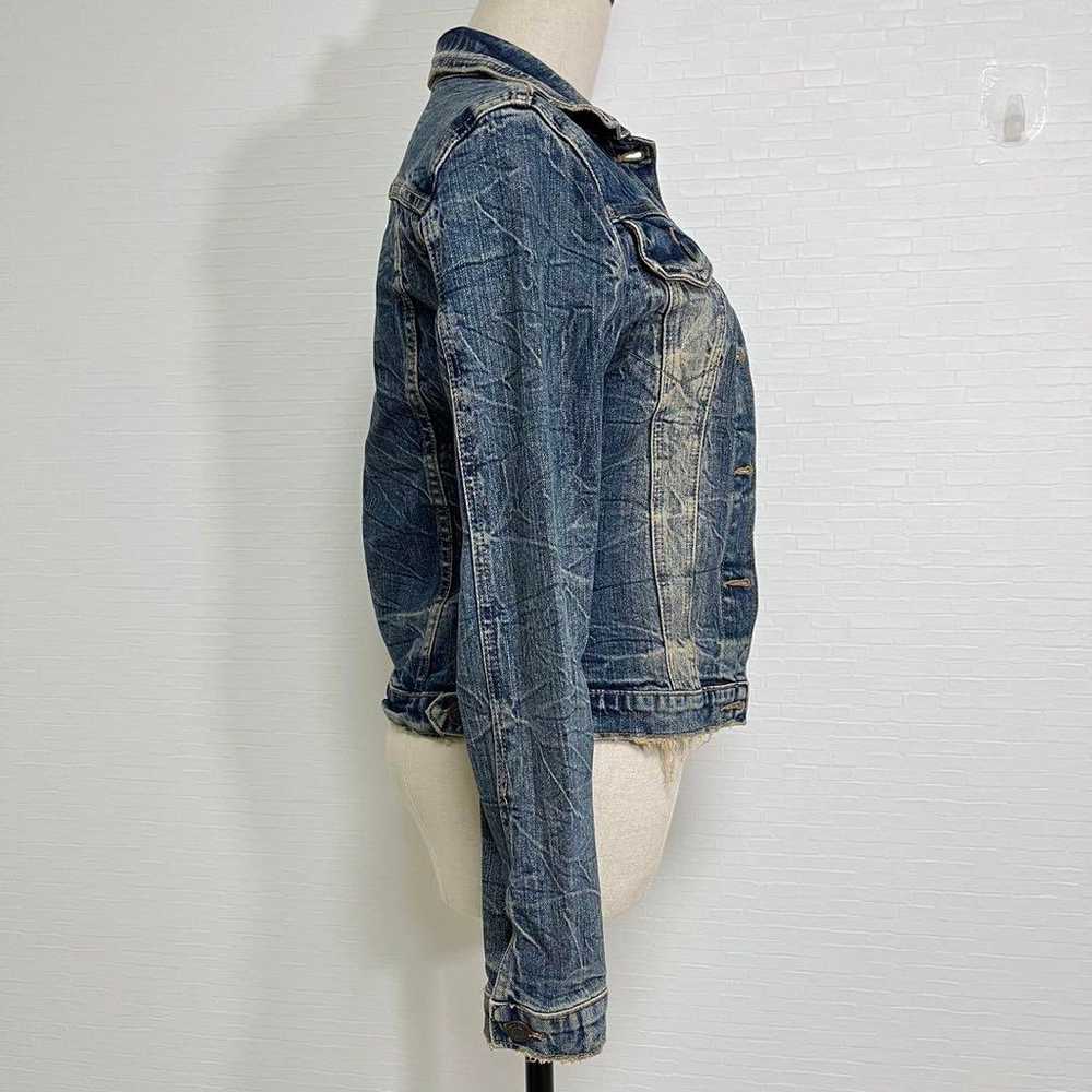 Excellent condition vintage-style damaged denim j… - image 11