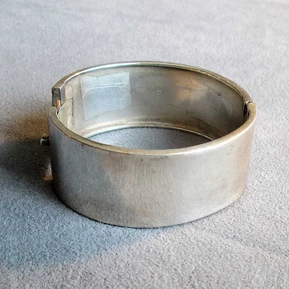 Antique English Sterling Silver Bangle Bracelet - image 5