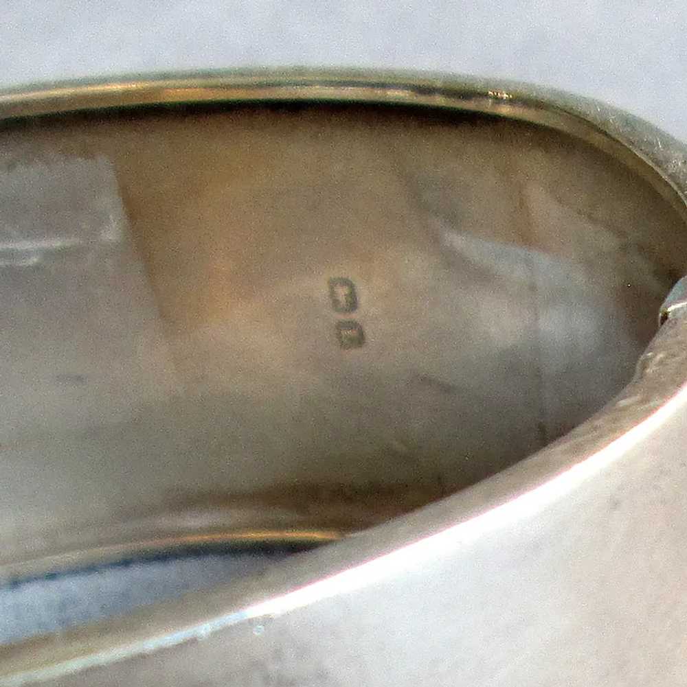 Antique English Sterling Silver Bangle Bracelet - image 8