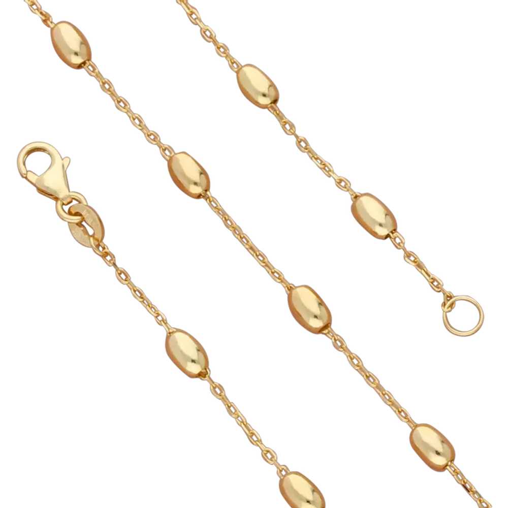 Bony Levy 14k Yellow Gold Bead Station Chain Neck… - image 1