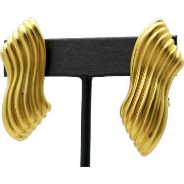 1980’s Givenchy Gold Tone Chunky Clip on Gold Tone