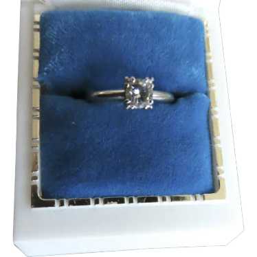 Vintage 14K White Gold Diamond Ring 1/4 Carat