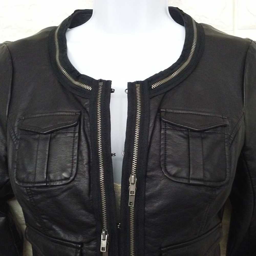 Vintage Y2K G by Guess Vegan Pleather Crop Moto J… - image 4