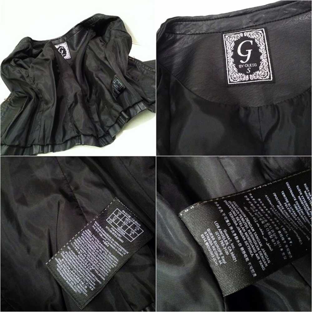 Vintage Y2K G by Guess Vegan Pleather Crop Moto J… - image 8