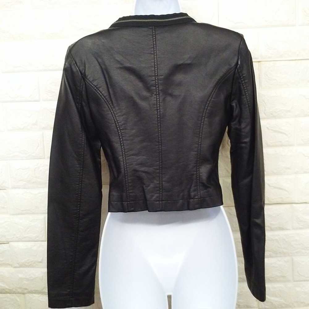 Vintage Y2K G by Guess Vegan Pleather Crop Moto J… - image 9