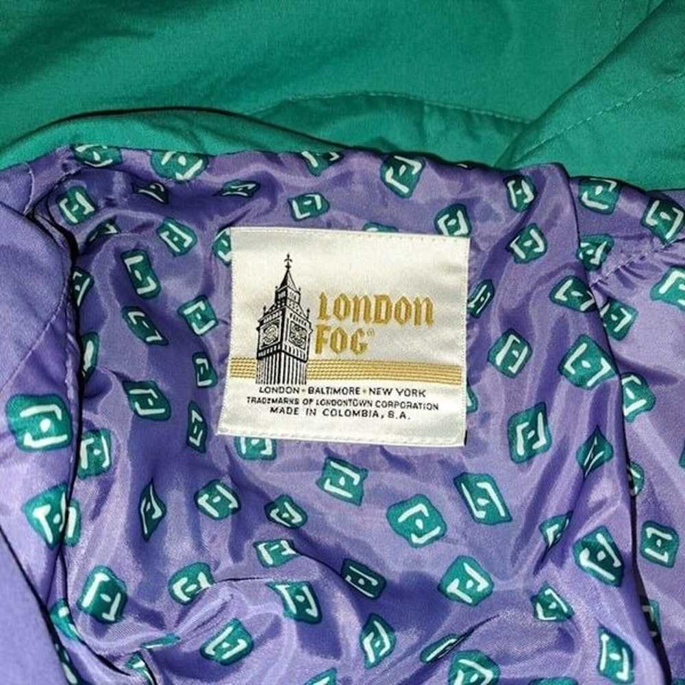 London Fog Women's Size Small Petite Green Zip Up… - image 3