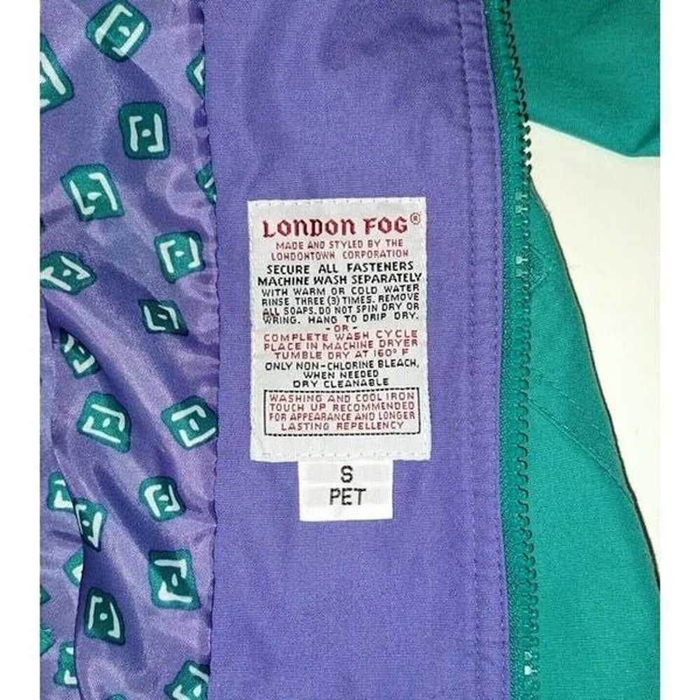 London Fog Women's Size Small Petite Green Zip Up… - image 4