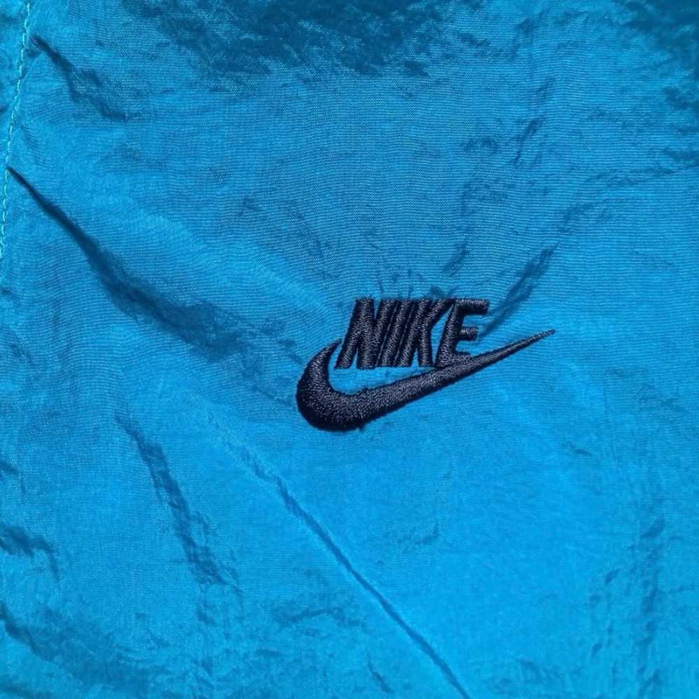 Vintage Nike Full Zip 90s Windbreaker Jacket Teal - image 3