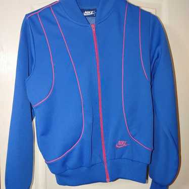 Nike Fleece Zipper Jacket SMALL Vintage Logo Pink… - image 1