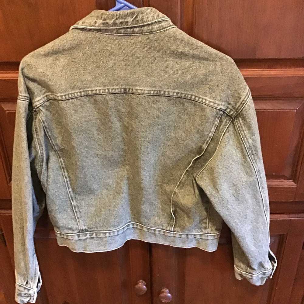 Vtg GUESS JEANS Celery Green Jean Jacket - image 3