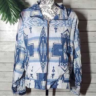 VTG Andy Johns Aztec Print Windbreaker