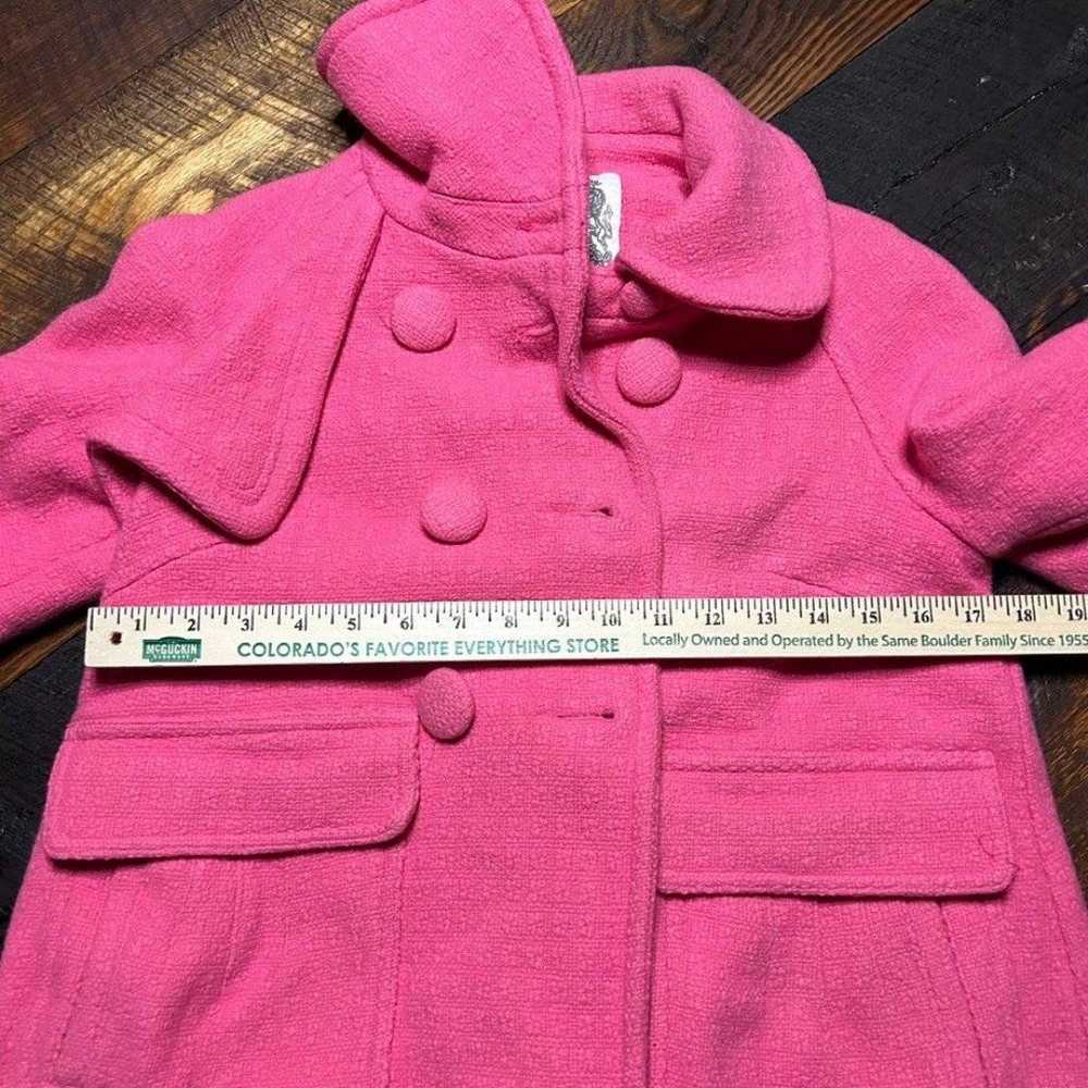 ESPRIT Vintage Pink Wool Cropped Pea Coat Swing J… - image 10