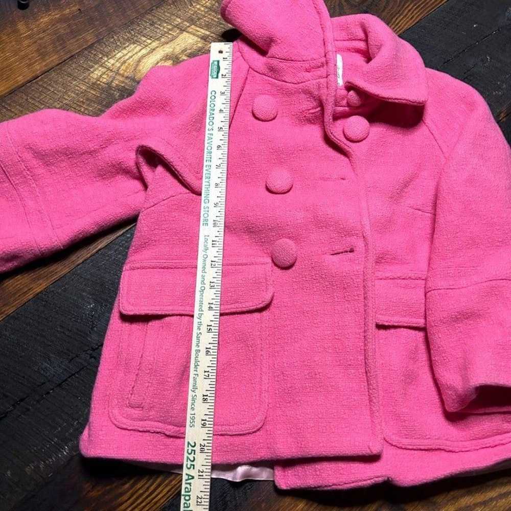 ESPRIT Vintage Pink Wool Cropped Pea Coat Swing J… - image 9