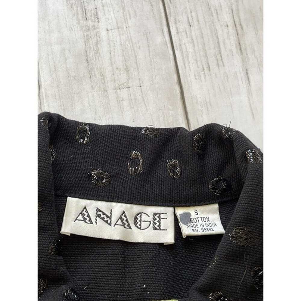 Anage Jacket Women's Small Black Vintage Floral B… - image 7