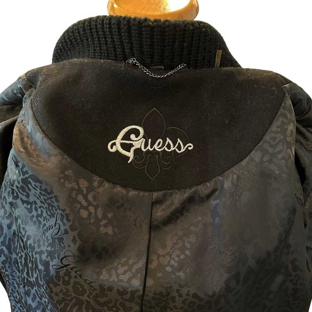 GUESS Women's Black Wool Blend Button & Belt Fitt… - image 12