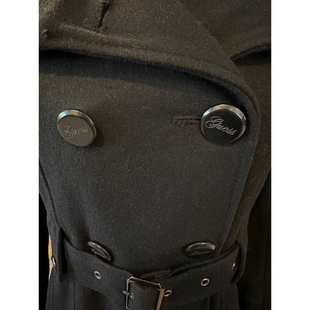 GUESS Women's Black Wool Blend Button & Belt Fitt… - image 5