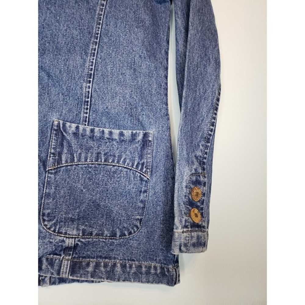 Vtg Caribbean Joe Womens S Jean Jacket Long Sleev… - image 3