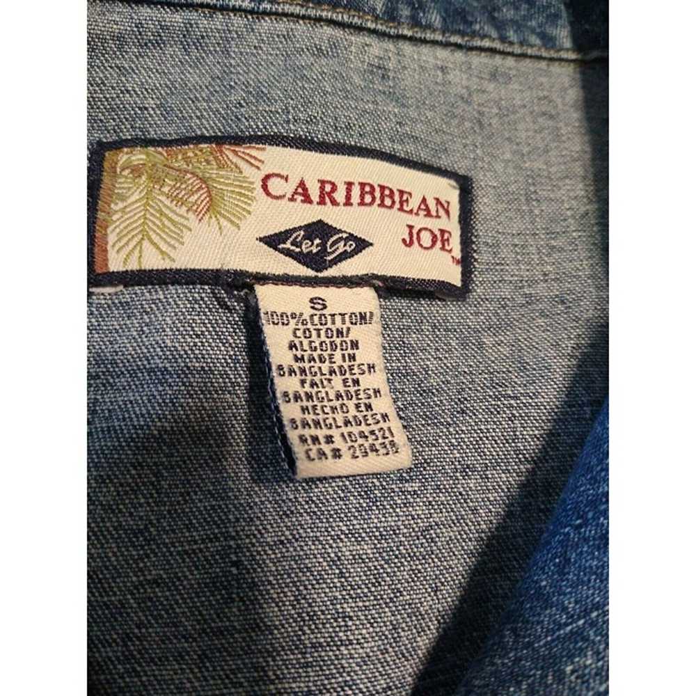 Vtg Caribbean Joe Womens S Jean Jacket Long Sleev… - image 5