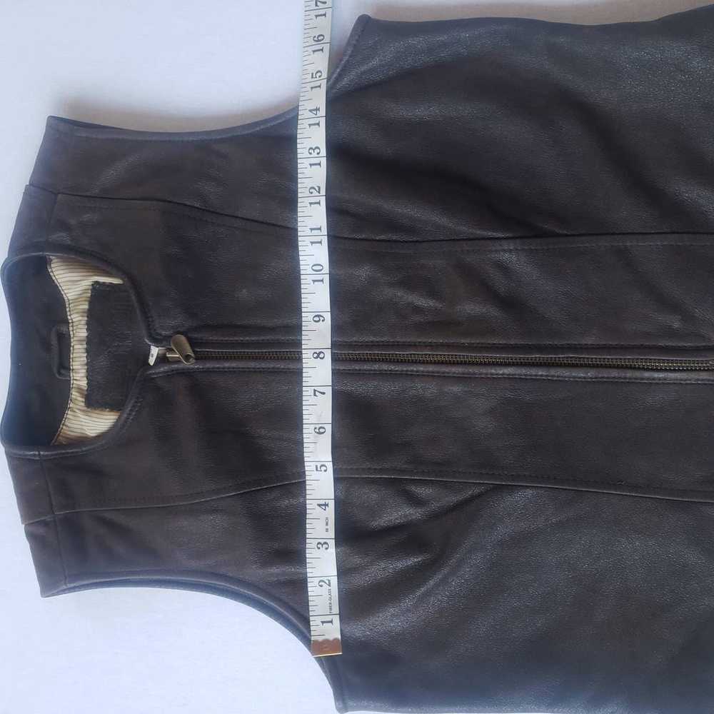 Vintage Women's Leather Biker Vest - image 5