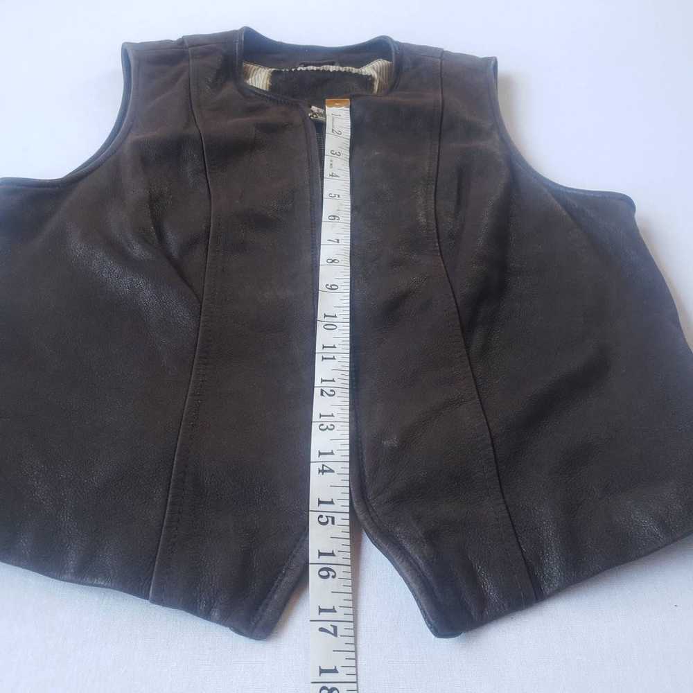 Vintage Women's Leather Biker Vest - image 6