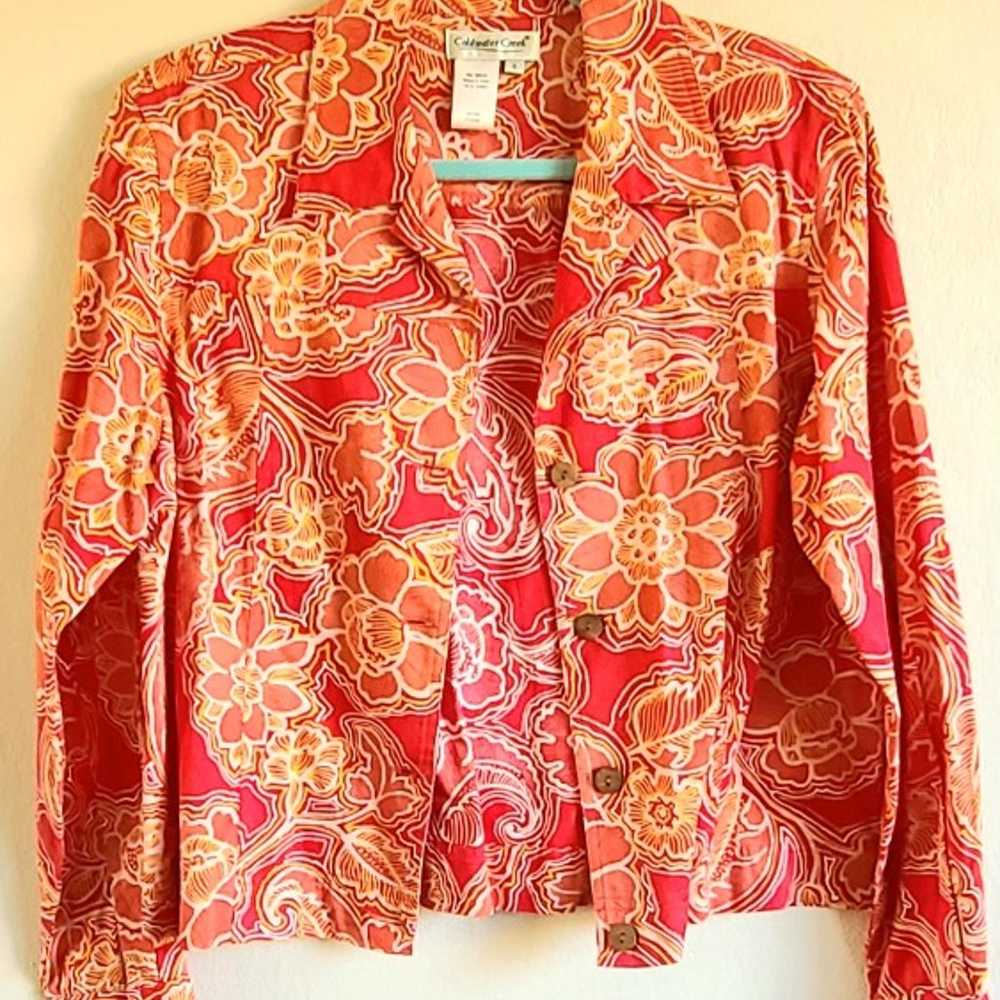 Vintage Shacket/Jacket by Coldwater Creek -Orange… - image 2