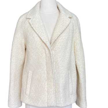 Lands End Wool Blend Winter White Cream Jacket Si… - image 1