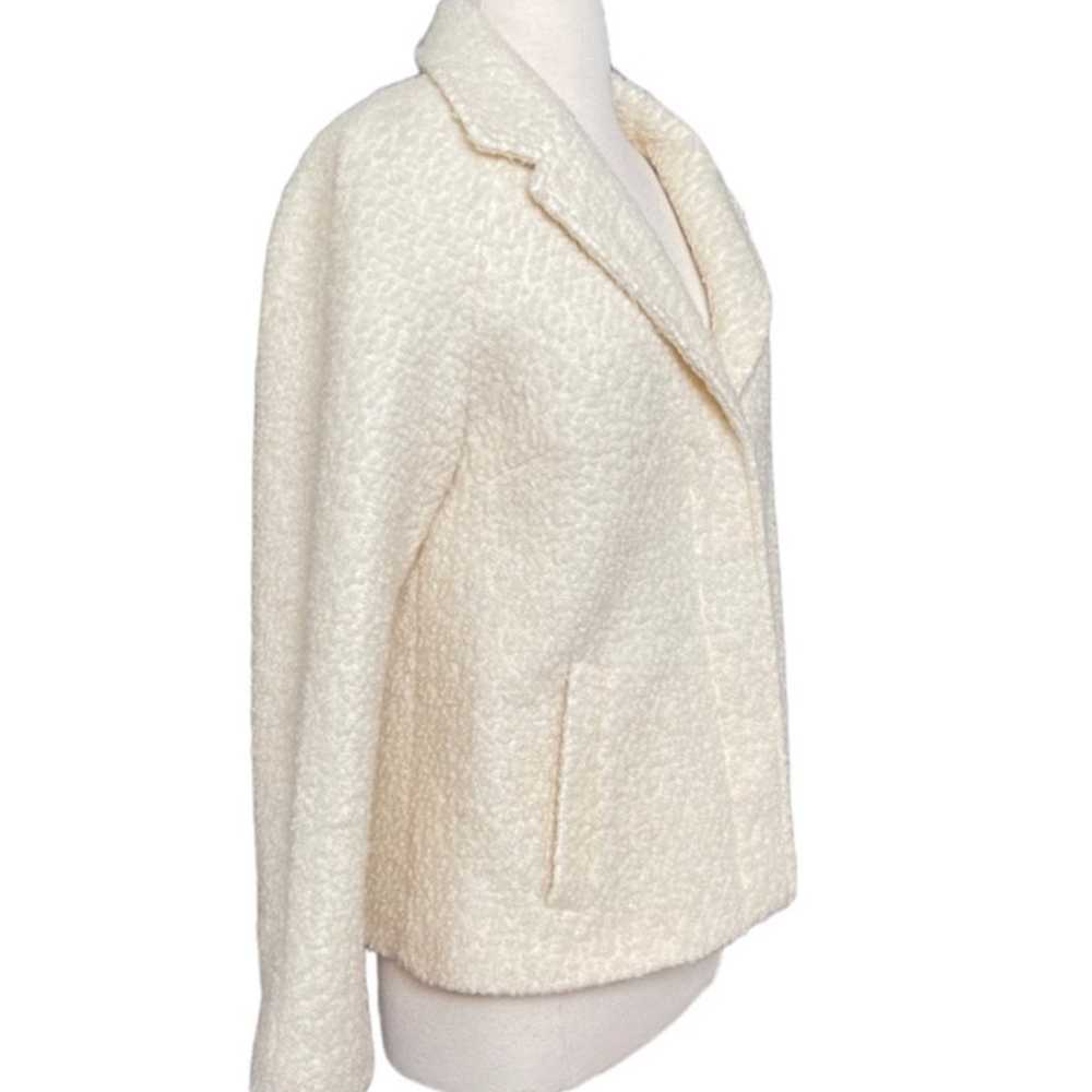 Lands End Wool Blend Winter White Cream Jacket Si… - image 5