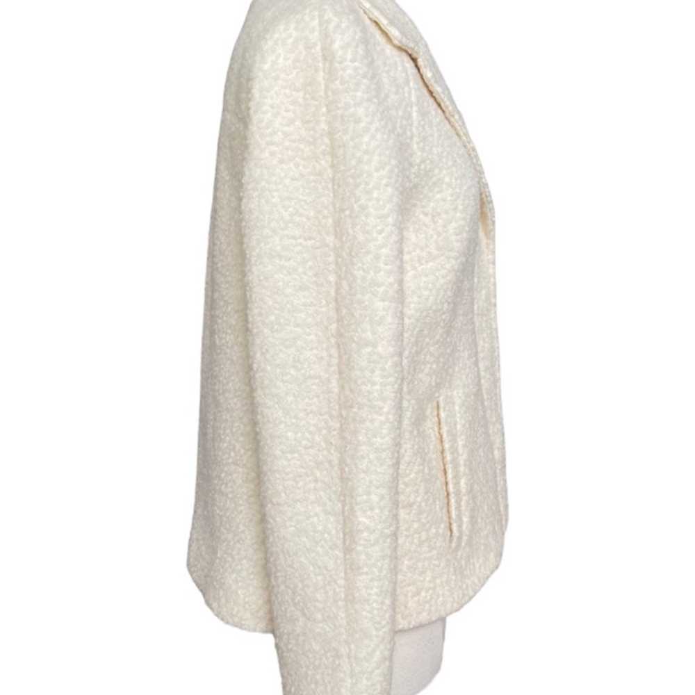 Lands End Wool Blend Winter White Cream Jacket Si… - image 6