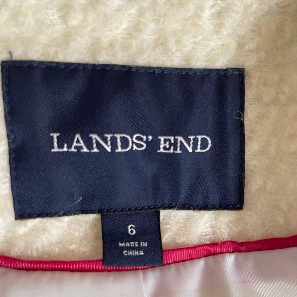 Lands End Wool Blend Winter White Cream Jacket Si… - image 9